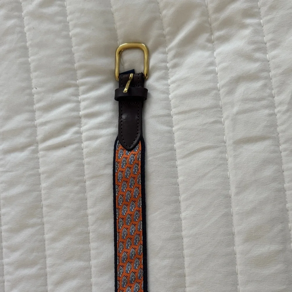 Vineyard Vines Boys Orange and Brown Men's Belt